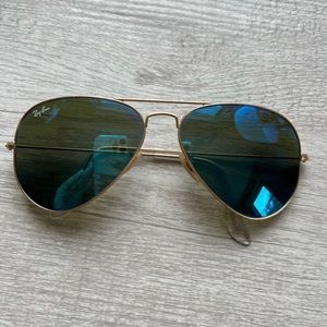 Blue Ray Ban Aviator Flash Lenses for $100
